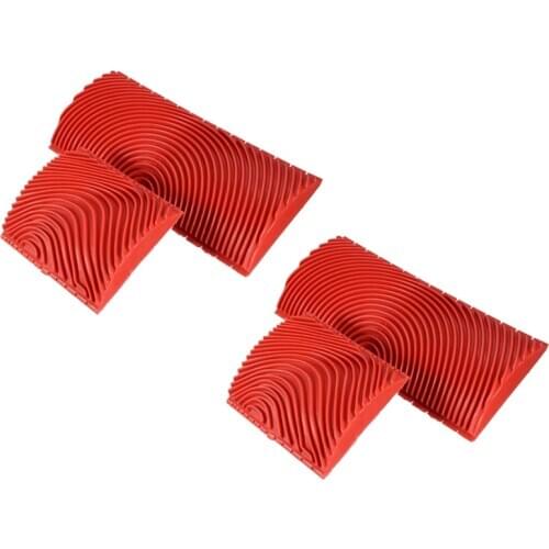 Promotion! 4Pcs Wood Graining Roller Rubber Patin Painting Effects DIY Wall Decoration Tools