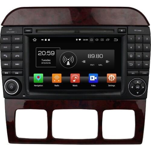 4GB RAM Octa Core 2 din 7" Android 8.0 Car Radio DVD Player for Mercedes Benz S-Class W220 S280 S320 S350 S400 S430 S500