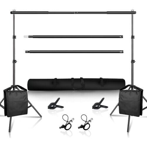 Photography Studio Backdrops Stand Portable Background Support kit for Photo Studio Muslin Backdrops Canvas with Carrying Bag