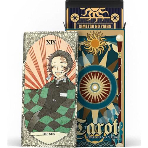 Anime Demon Slayer Kimetsu No Yaiba Tarot Card Cosplay Prop 22 High-definition Full Set of Tarot Cards