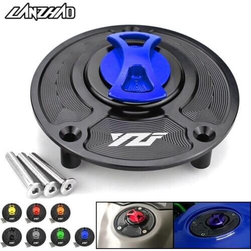 YZF Motorcycle Fuel Tank Cover Cap CNC Aluminum Accessories for Yamaha YZF R1 R6 R6S All Year R3 14-18 R25 15-18 R15 13-14 R125