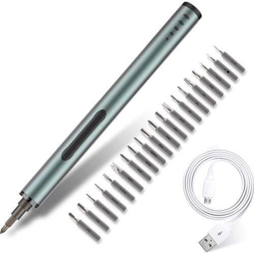 Mini Electric Screwdriver Rechargeable Cordless Power Screw Driver Kit with LED Light Lithium Battery Operated Power Tools Set