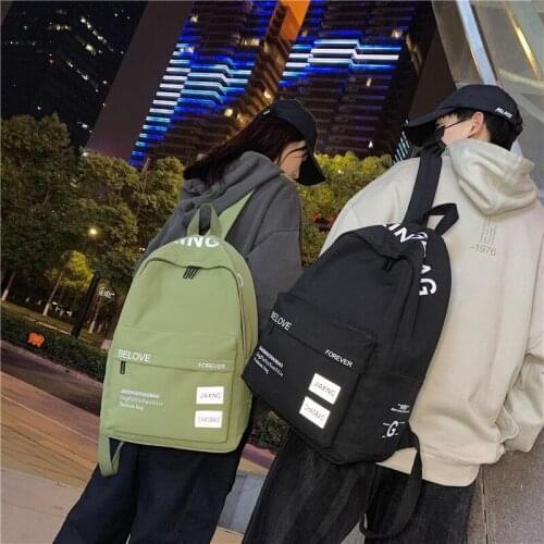 New Fashion Backpacks Trendy Reflective Women Backpack Cool Letters School Bags For College Student Casual Daily Bag 2021