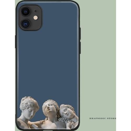 Aesthetics Sculpture art statue For iPhone 6 6s 7 8 Plus X XR XS 11 Pro Max soft silicone Phone case cover shell