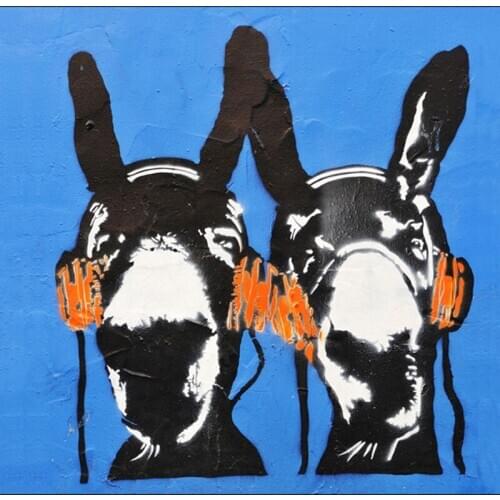 Wall Art Canvas Poster Painting Prints Picture for Living Bedding Study Room Decor Modern Painting Original Animal Donkey 2020