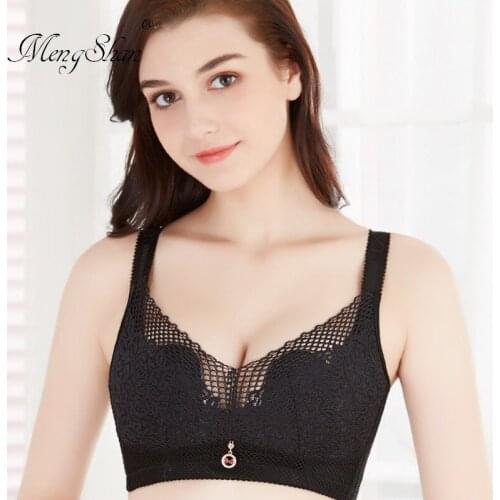 MengShan underwear women Ultra-thin Ring-free Brassiere big size bra Antidroop Comfort plus size bra push up CDE cup 52D 120D