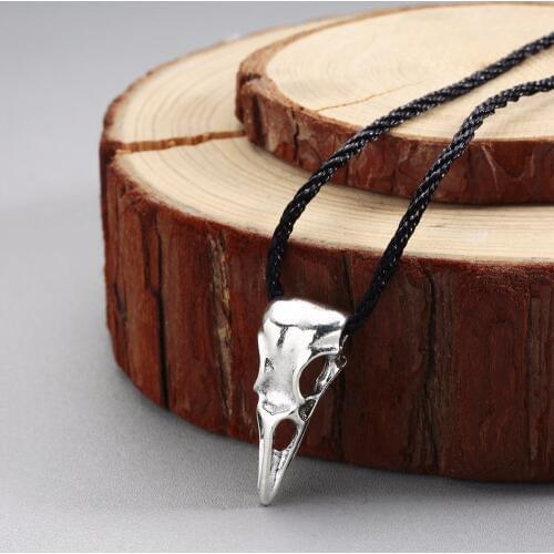 Chandler Steampunk Halloween crow skull pumpkin ghost necklace Pendant Rope Chain Necklace Cosplay Rock men Male Accessories