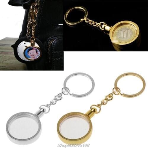 27mm/40mm Commemorative Coin Holder Keyring Medallion or Chip Collection Souvenir Coin Pendant Keychain Jewelry Au17 20 Dropship