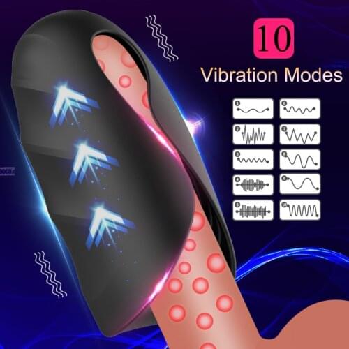 Penis Trainer Male Masturbator Delay Ejaculation Stimulate Glans Vibrating Massager Pussy Vibrator sex toys for Men