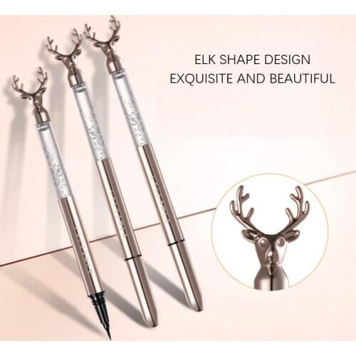 Deer Head Eyeliner Female Beginners Durable Waterproof Non-Smudge Sponge Head Liquid Eyeliner Pen