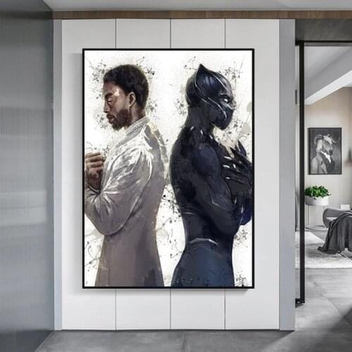 Marvel Superhero Black Panther Posters and Prints Marvel Canvas Painting Wall Art Picture For Living Room Home Decor Frameless