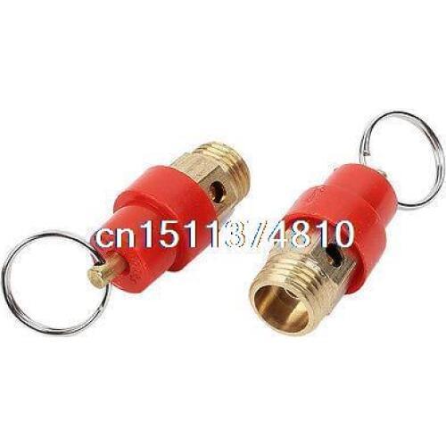 Red Gold Tone Air Compressor Safety Pressure Relief Valve 1/4 PT 13mm