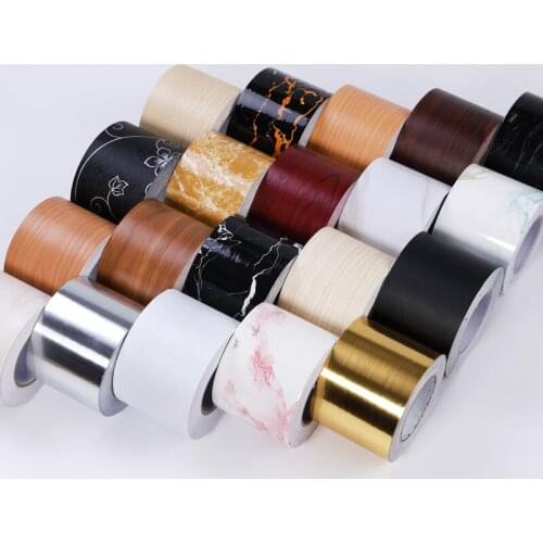 Self-Adhesive Wallpapers Baseboard Wall Stickers Color Corner Pvc Waterproof Windowsill Waist Line Tile Transmission Line-10m