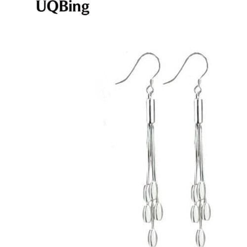 Free Shipping High Quality Fashion Drop Earrings 925 Sterling Silver Long Tassel Earrings Jewelry Pendientes Brincos