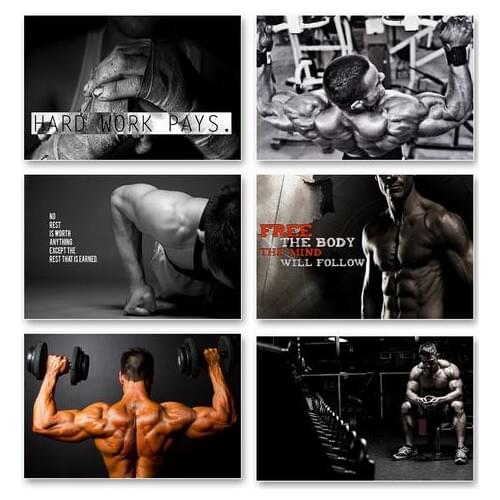 More Style Choose Muscle Bodybuilding Fitness Motivational Quotes Art Print Silk Poster Home Wall Decor 24x36inch