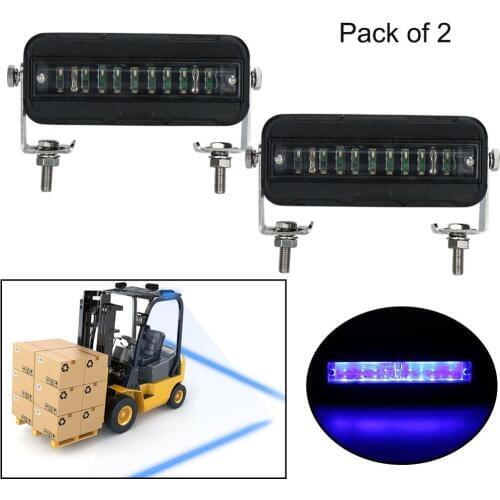 Forklift Safety Light Blue Zone Warehouse Pedestrian Warning Light 2 pcs 12 to 60V DC Truck Security Indicator Spotlight
