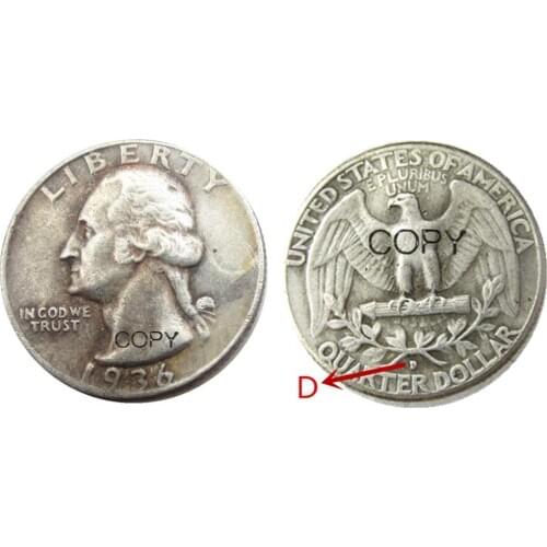 US 1936D Washington Quarter Copy Decorative Coin