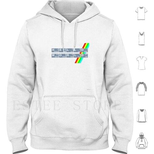 Hello Spectrum World Hoodies Coder Computer Gamer Geek Nerd Programmer Retro Zx Spectrum Slogan Speccy