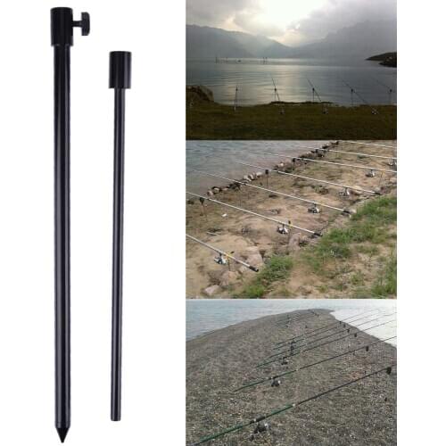 Fishing Rod Pod Aluminum Alloy Standard Carp Bank Sticks Telescopic Adjustable Length 30-50cm Extension Rod Fishing Tackle