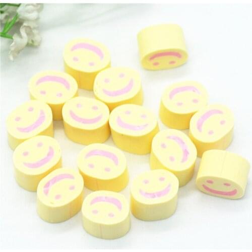 12mmX16mm 10PCS Polymer Clay Scrapbooking Embellishments Smiling Face|Polymer Clay Cane|Clay DIY Crafting Supplies
