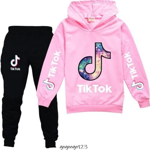 Spring Boy Clothes Girl Clothes Childrens Clothing Cartoon Hot Tik Tok Printing Childrens Clothing Set Kids Clothes Boys
