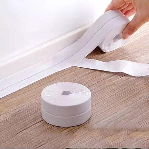 Waterproof Adhesive Tape Self Sealing Strip PVC Kitchen Sink Bathroom Shower Mold Proof Wall Stickers Window Door Gap Seam Tape