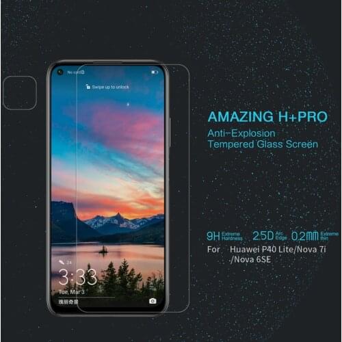 Huawei P40 Lite Tempered Glass NILLKIN H+Pro 9H 0.2MM 2.5D Arc Edge Screen Protector Glass for Huawei Nova 7i /Nova 6 SE
