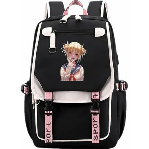 My Hero Academia Cross my body Himiko Toga Women Bagpack Large Travel Backpack Nylon School Bags Anime Bookbag Laptop Backpack
