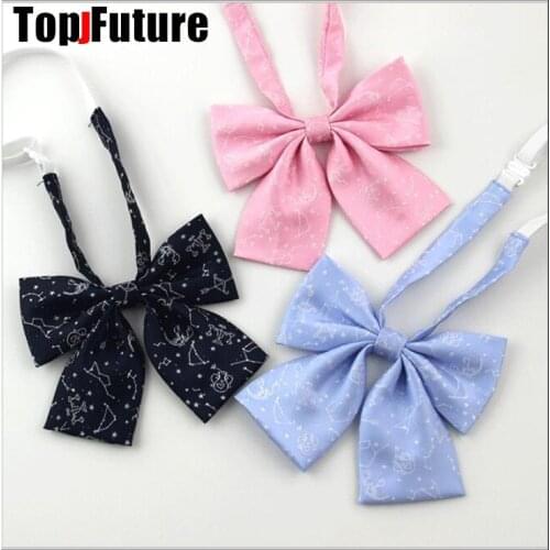 Lovely student bow tie female Japanese JK uniform bow tie college style bow tie pattern woven constellation bow tie