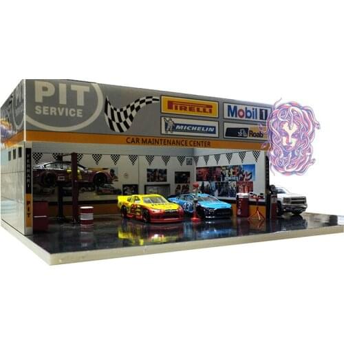 1/64 car garage scene/racing garage scene/track garage scene