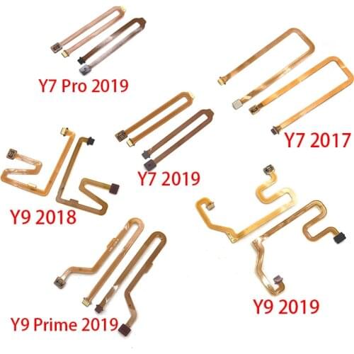 10Pcs/Lot,Fingerprint Sensor Scanner Touch ID Connecter Flex Cable For Huawei Y6 Y7 Prime Pro 2017 Y9 2018 P Smart Plus 2019