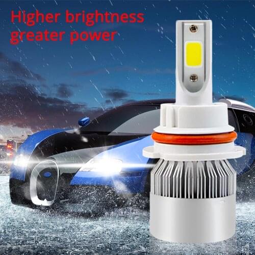 2x C6 Fog Light 9005 Type Waterproof Car Lamp COB Auto Headlight 72W Spot Light Super Bright Led Car Bulb for Night Car Daylight