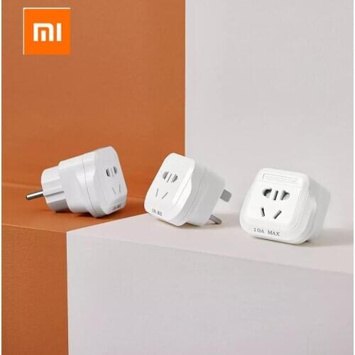 Original xiaomi mijia 15A/13A/10A 250V Travel Universal Power Outlet Adapter UK/US/EU/DE to Universal Plug Socket Converter