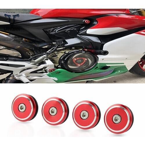 4 pieces Motorcycle Accessories Moto Aluminum Frame Hole Cover For Ducati 1199 Panigale S 2012 2013 2014/Panigale V4 S 2018rs