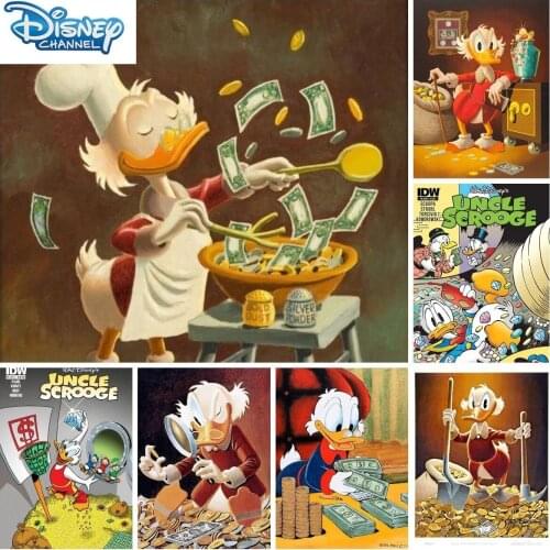 DIY 5D Diamond Painting Disney Rich Donald Duck Full Drill Diamond Embroidery Mosaic Picture of Rhinestones Home Decor Gift