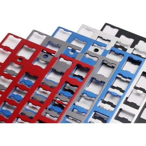 CNC Aluminum Brush Finish Universal Anodized Positioning Board Plate For GH60 60% Keyboard DIY Support ISO ANSI WKL
