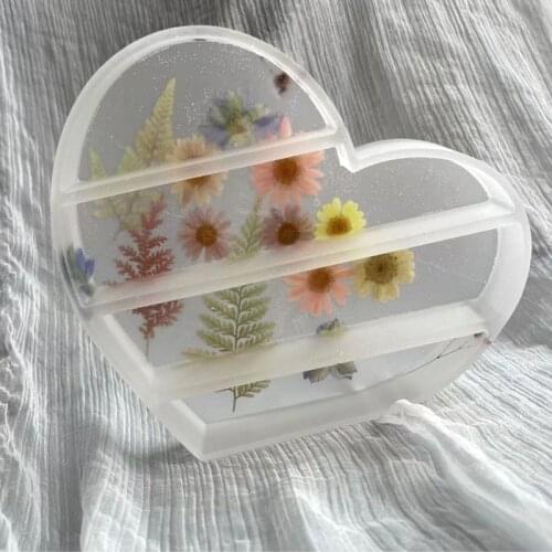 Aouke Epoxy Resin DIY Love Tray Epoxy Mold Storage Box Decoration Ashtray Desktop Ornaments Love Tray Jewelry Silicone Mold