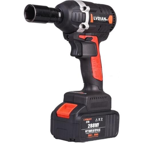 Brushless Electric Impact Wrench 320NM Cordless Rechargeable Li-ion Battery Electric Wrench Waterproof Woodworking Power Tools