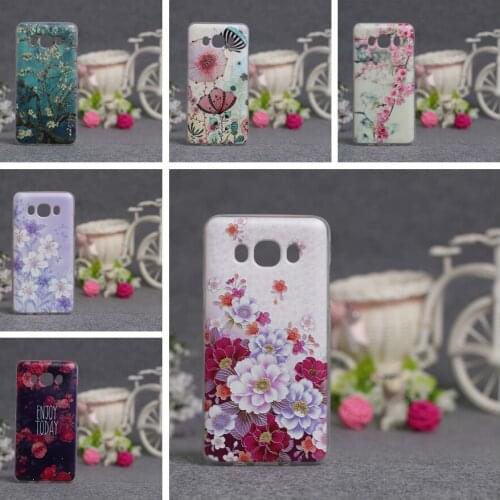 Phone Case For Capas samsung galaxy j5 2016 Fundas Case Cover Soft TPU Silicone Cute Flowers Cat Coque For Samsung J5 2016 J510