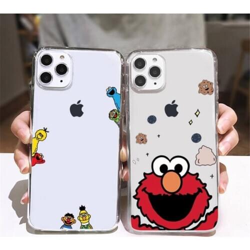 Ins Sesame Street Cookie Case Phone Case Transparent soft For iphone 5 5s 5c se 6 6s 7 8 11 12 plus mini x xs xr pro max