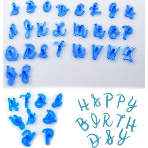 DIY Alphabet Number Cookie Stamp 3D Letter Embosser Cake Fondant Decorating Mold Biscuit DIY Greeting Letters Accessories