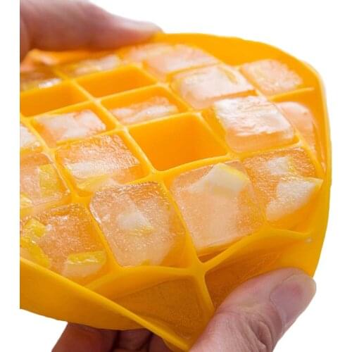 Lemon-Shaped Ice Cube Mold Silicone Ice Cube Tray for Sugar Ice Cream Chocolate Icebox Practical Kitchen Bar Whiskey Tool