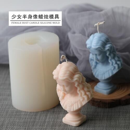 Candle Molds Plaster Female Bust Molds Silicone Soy Wax Body Candles Molds Fragrant Candle Molds