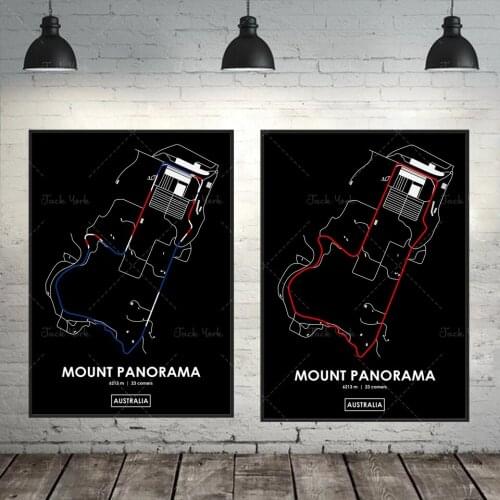 Mount Panorama - Australia Track Map Poster