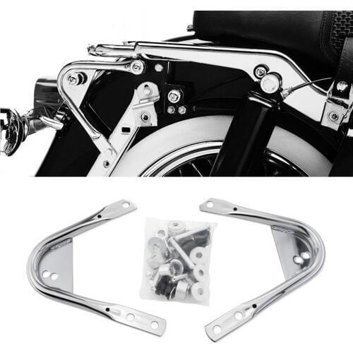 Chrome Docking Hardware Kit Two-Up Mounting Luggage Rack Tour Pack Pak Detachable For Harley Touring 1997-2008