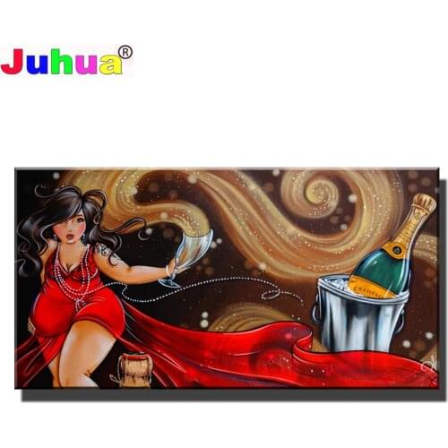 Romantic Girl 5D Diy Diamond Painting Cross Stitch Kit Diamond Mosaic Embroidery Fat Lady Caroon Woman Full Square/Round drill