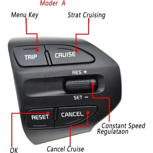 Car Steering Wheel Cruise Control Buttons Bluetooth Phone Control Volume Switch For KIA Rio 4 2018 2019 XLINE 2018-2019 Year