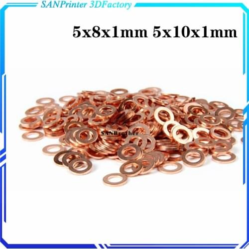 10pcs Openbuilds Brass Flat Gasket Spacer 5x8x1mm 5x10x1mm 3D printer Accessories Peilin wheel