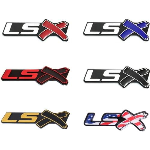 LSX Fender Emblem ABS Rear Trunk for GM Chevrolet Camaro Silverado USA Flag/Gold/Red/Blue/Chrome