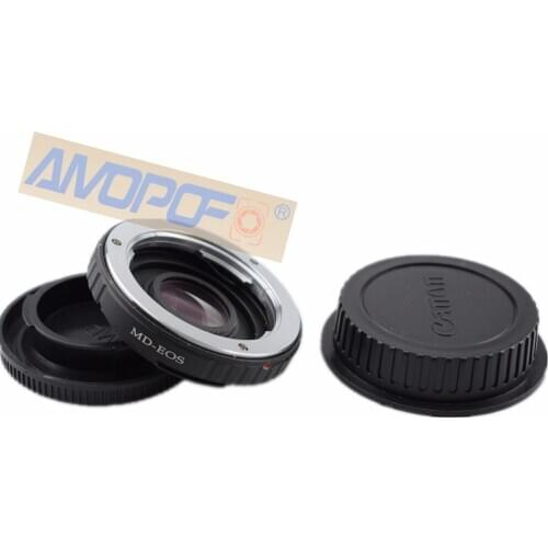 MD to EOS band Optical glass Adapter,Minolta MD MC Lens to Canon EOS EF Mount Adapter Ring w . Glass Focus to Infin